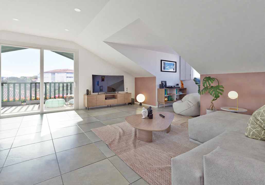 ETXE BAKEA vue intérieure T3 programme neuf Saint-Jean-de-Luz Recalde PI3A